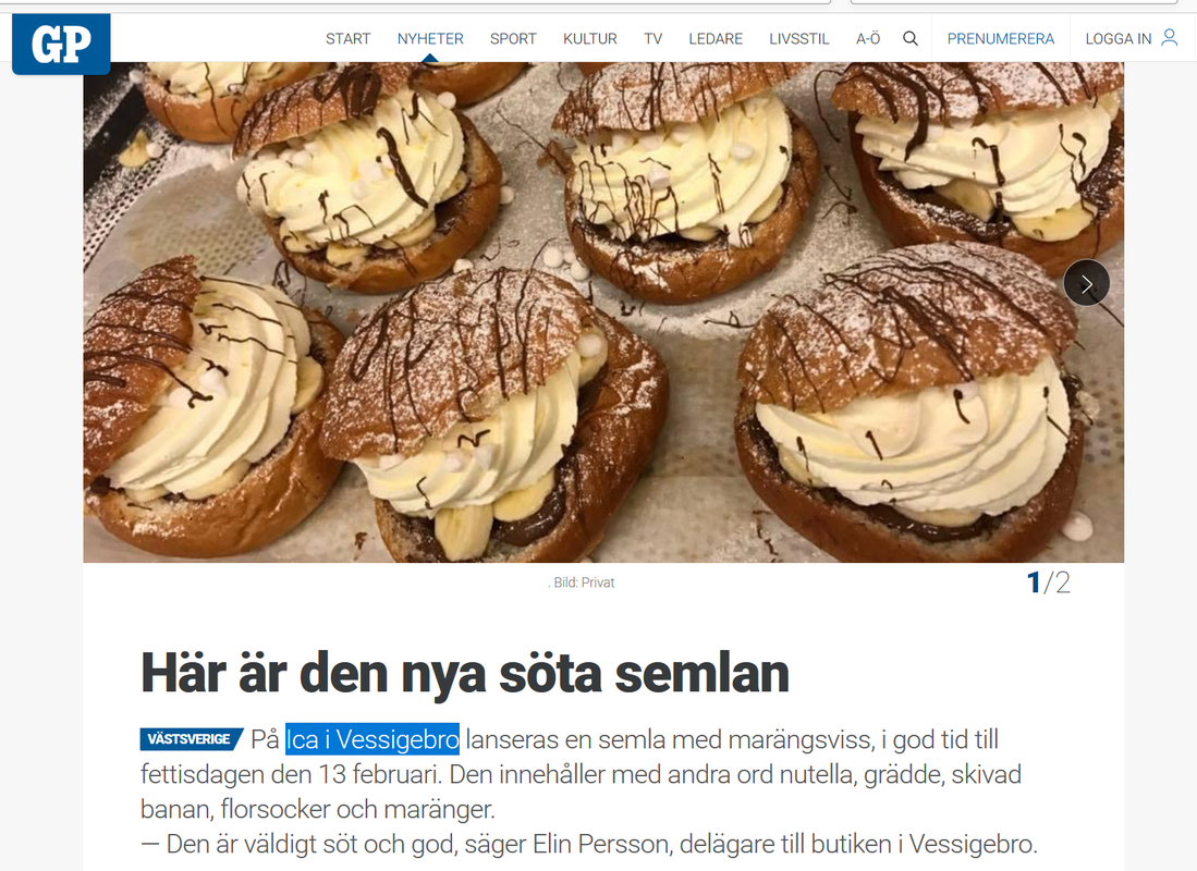 Sweet semlor - New in Sweden
